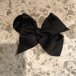 NWOT large black hair bow clip